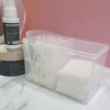 2-Compartment Transparent Cotton Pad Holder Case 4ea