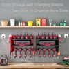 AZERPIAN Modular Power Tool Organizer Wall Mount with Charging Station.