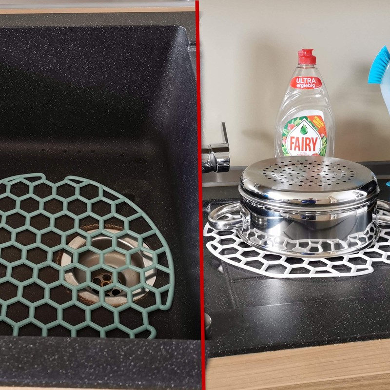 Kerafactum Sink Rubber Mat Sink Insert Drip Mat Non-Slip Mat