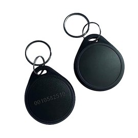 Dual Frequency RFID Key Fob 125Khz EM4100 and 13.56Mhz MIFARE Classic 1K Chip (Pack of 10) (Black)