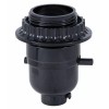 Sunlite BLACK PHENOLIC PUSH THRU THREADED LAMP SOCKET WITH RING