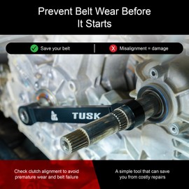 TUSK Clutch Alignment Tool Crankshaft Spacing Compatible with Polaris RZR/General XP 1000 2016-2025 Black