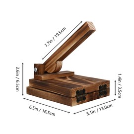 HOLIDYOYO 1pc Wooden Dough Presser for Dumpling Making Ergonomic Handle Essential Kitchen Gadget for Easy Wrapping