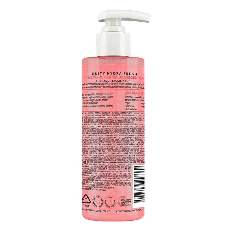 Gel Limpiador Facial Pond's Fruity Hydra Fresh Sandía 200ml