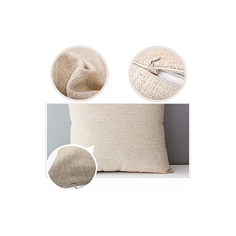 Qinqingo Pillow Covers Cotton Linen Father's Day Quote Decorative Throw