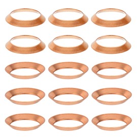 PATIKIL Flare Gasket, 15 Pcs Fit for 3/4" Tube Size 45 Degree Copper Flared Pipe Fittings for Air Conditioner Refrigeration Accessories