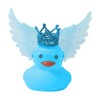 Jyeennar 1PC Blue Angel Rubber Duck with Crown Wing, Mini