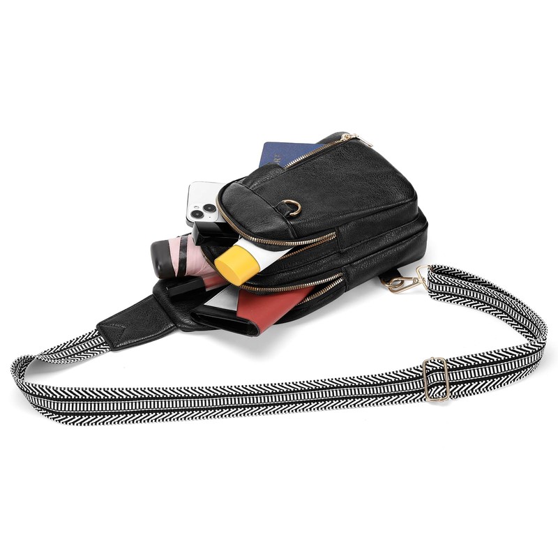 GAEKEAO Crossbody Sling Bag for Women, Travel Leather Crossbody Bags