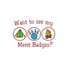 CafePress Want to See My Merit Badges Car Magnet 20
