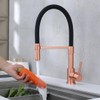 Pirooso Copper Kitchen Faucet, Kitchen Sink Faucet with Pull Down