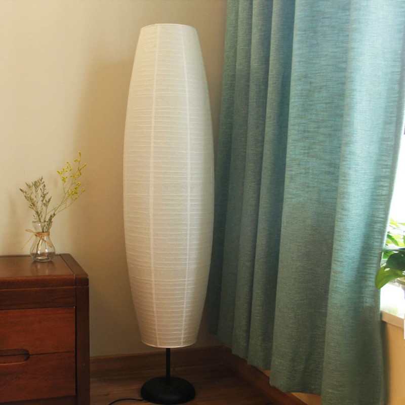 FERCAISH Rice Paper Floor Lamp Shade, Foldable and Minimalist style