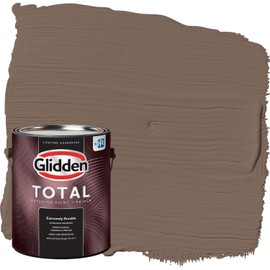 Glidden Total Exterior Paint & Primer All-in-One, Warrior/Beige, Satin, 1 Gallon