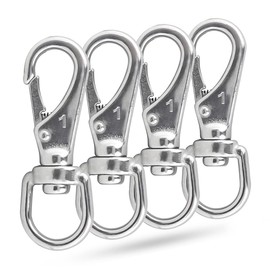 Ekunbuy Swivel Eye Snap Hooks, 304 Stainless Steel Heavy Duty 2.7 Inch 3.5 Inch Spring Hooks for Keychains, Bird Feeders, Pet Chains, Dog leashes
