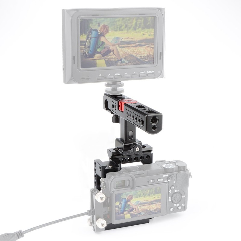 CAMVATE Camera Cage, 360 Degree Rotation, 1/4 & 3/8 Screws,