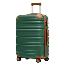 TAKUMI 28 Inch Luggage ABS Hardshell Lightweight Suitcase with Double Spinner Wheels Travel Lugagge with TSA Lock(GREEN BROWN, 28 INCH)