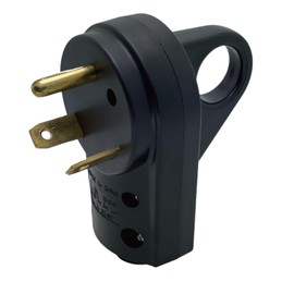 Sintron NEMA TT-30P Straight Blade Plug, Ergonomic Handle, DIY Rewirable, for RV Camper Travel Trailer, 125 Volt 30 Amp 3 Pole 3 Wire, ETL Listed, Heavy Duty Spec Industrial Grade.