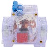 6pcs DZ47‑63 2P 6‑63A Transparent MCB Mini Circuit Breaker Air