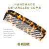 Kent 5.7" Handmade Wide Tooth Detangling Comb - Tortoiseshell
