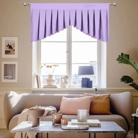 OYRING Valances for Windows Lavender Window Valance for Living Room Rod Pocket Blackout Valance for Bedroom，Pack of 1 （Lavender 39" W x 20" L）