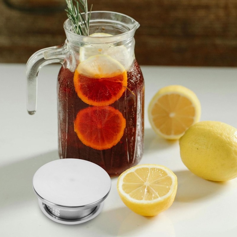 DOITOOL Water Pitcher Lid Stainless Steel Stoppers Covers Glass Pitcher