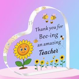 QMVMV Teacher Gifts for Women Men,Teacher Acrylic Presents, Thank You Teacher Gifts from Student, Birthday End of Year Retirement Christmas Appreciation Gifts for Teacher
