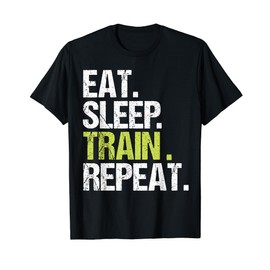 Eat Sleep Train Repeat Shirt Trainer Training Christmas Gift T-Shirt