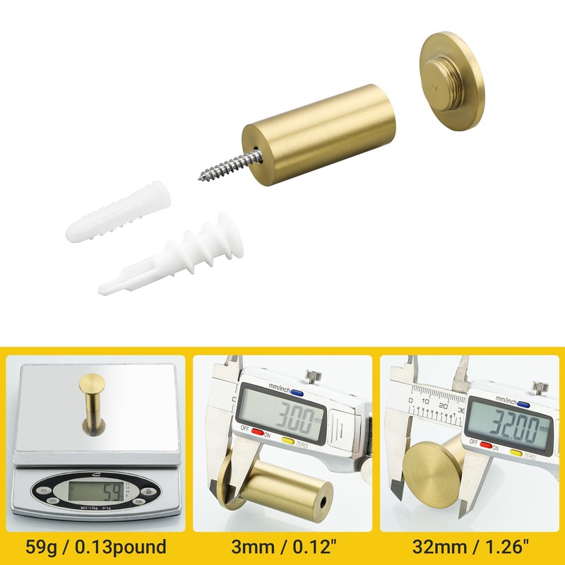 SAYAYO Brushed Gold Towel Hooks for Bathrooms, Heavy Duty Wall