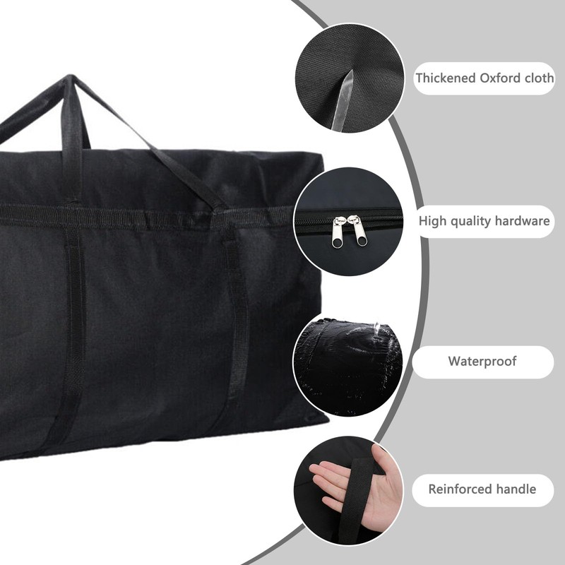 2 Pcs 100L Large Storage Bag, Heavy Duty Moving Totes,