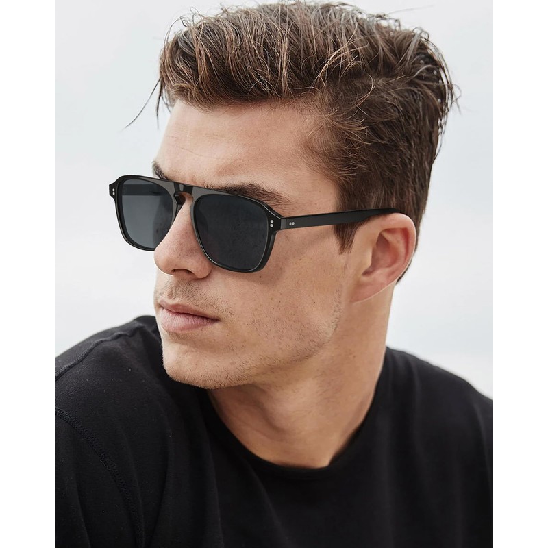 CARFIA Acetate Polarized Men's Sunglasses - Pilot Design, UV Protection