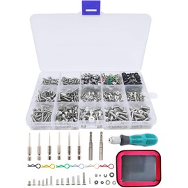 HOPLEX 710pcs 304 Stainless Steel RC Screw Kit & Repair Tool Set – Flat/Round Head Screws, Nuts, Washers, Buckles & 8 Screwdrivers for TRAXXAS, HPI, Redcat, Axial 1/8 1/10 1/12 1/16 Scale RC Car