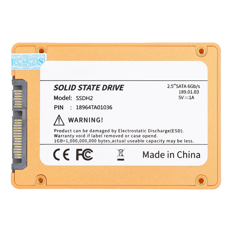 BU KING 2.5inch SSD Golden High Speed Plastic Hard Drive