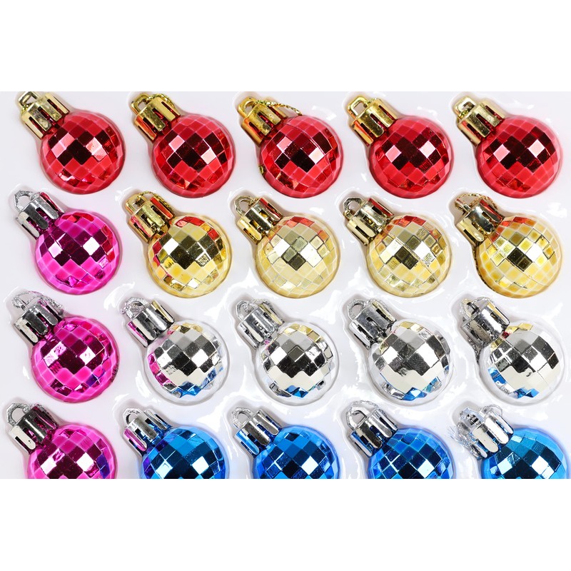 Christmas Concepts® Pack of 25-25mm Miniature Christmas Tree Baubles -