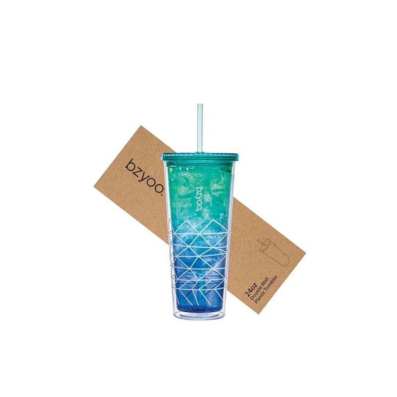 bzyoo SIP 24oz (710ml) Vaso de plástico de doble pared