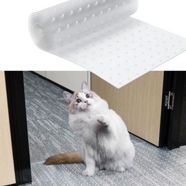 KHS Carpet Protector for Pets, 3.6Ft Plastic Carpet Protector for Doorway, DIY Non Slip Clear Cat Carpet Protector Mat, Easy to Cut Carpet Scratch Stopper, Cat/Dog Scratch Carpet Protector Roll