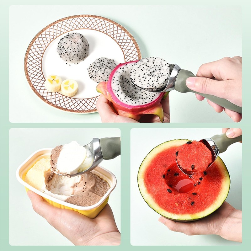 WEXFFU Ice Cream Scoop Stainless Steel Ice Cream Spoon Scoop