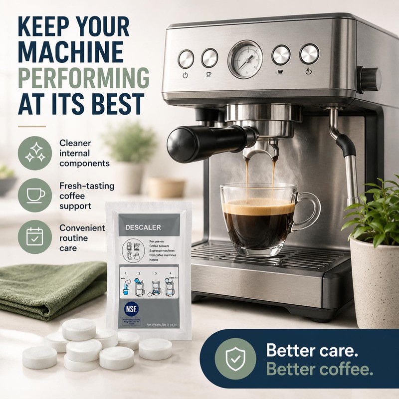 For Ninja Luxe Cafe Cleaning Tablets and Descale Powder(10+1)