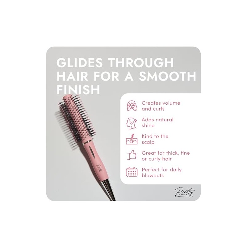 Hair Brush for Women (Radial Hairbrush - Pink)