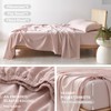 PANDATEX Sepia Rose King Size 4 Piece Sheet Set, Linen-Textured