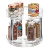 iDesign 9-Inch Recycled Plastic 2-Tier Lazy Susan Organizer – Linus