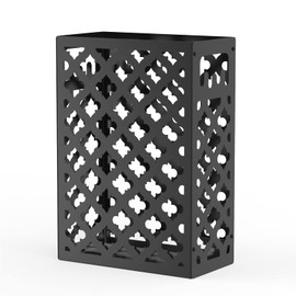 Mango Steam Trellis Umbrella Holder Stand for Home or Office Entryways (Black, Trellis)