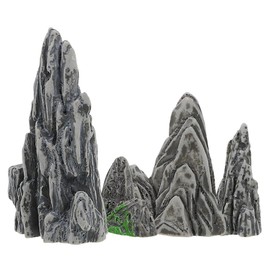 MAGICLULU Set of 4 Rock Garden Decoration Made of Resin Miniature Rock Garden Decoration Mini Zen Garden Decoration Artificial Landscape Rocks for DIY Flower Pot Decoration