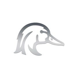 Wooden Duck Sticker Vinyl Decal Notebook Car Window Laptop 5" x 3.25" (Silver)