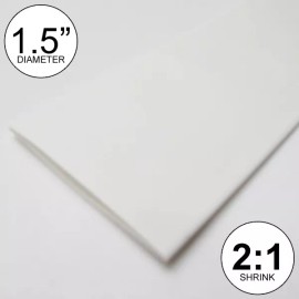 Salipt 1.5" ID White Heat Shrink Tube 2:1 ratio (8 inches) polyolefin foot/ft/to 40mm