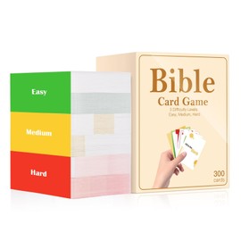 RuRu monkey Bible Trivia Game, 300 Cards, Perfect for Bible Study, Youth Groups and Church Gatherings, Fun Christian Trivia Game Cards for Adults and Family, A Great Christian Gift