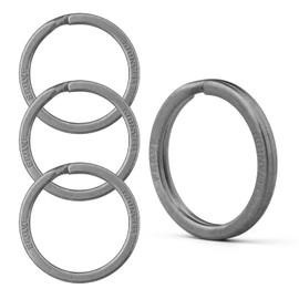 FEGVE Titanium Key Chain Rings Split Rings 4 Pack – Durable, Lightweight and Corrosion-Resistant Keyrings for Home & Car Keys