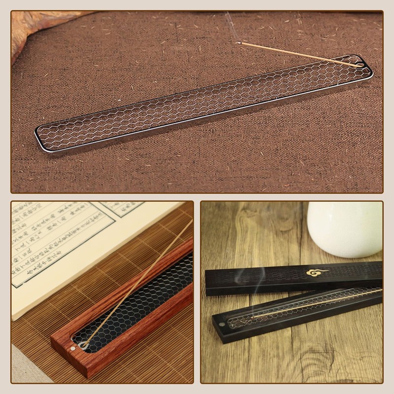 RICISUNG Horizontal Incense Stick Holder, Metal Net for Incense Dishes,
