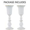 NUPTIO Pack of 2 Bloomed Metal Trumpet Vases, Elegant Vase