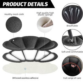 BDEPSTR 6 Paar Unsichtbare Fersenpolster gegen Rutschen & Blasen, Fersenschutz Fersenkissen Gel Antirutsch Einlagen für zu große Schuhe & Stiefel Schuhfüller Heel Protector Pads gegen Blasen-B