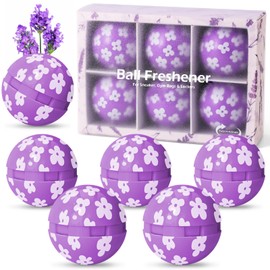 Scent-Hi Deodorising Balls for Trainers, Shoe Deodorising Sports Bags, Pack of 6 Deodorising Balls, Also for Home Lockers, Simple Twistlock - Lavender