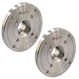 Hurricane Turning Tools, 4" Steel Faceplates For Wood Lathe, M33 x 3.5mm, Pack of 2 Faceplates